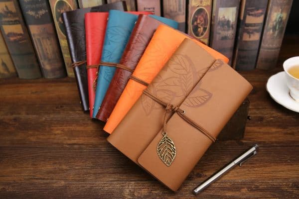 Vintage Leaf notepad Creative student Notebook Classical Travel Diary Loose Sheet Gift blank sketches kraft papers Notepad