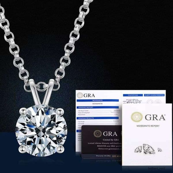 7 Days Fast Delivery Women's Jewelry 925 Sterling Silver Tester VVS Silicon Stone VVS Moissanite Pendant Necklace