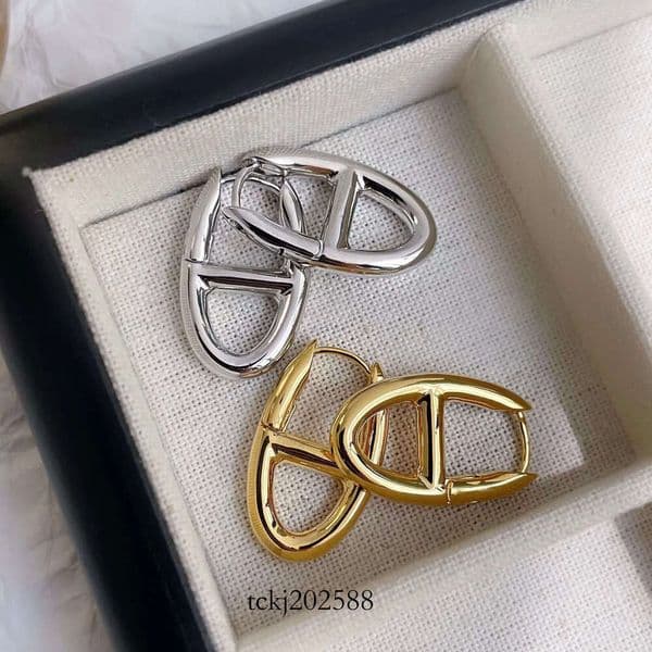 Statement Real Helix Clip Stainless 925 Sterling Silver Diamond Moissanite Letter Rotundity Party Wedding VVS