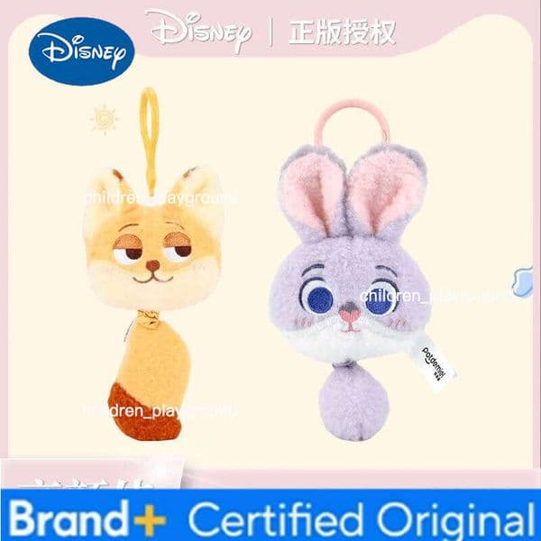 Disney Zootopia Judy Nick doll cute rabbit fox plush backpack keychain room decoration car pendant girl holiday gift H260110