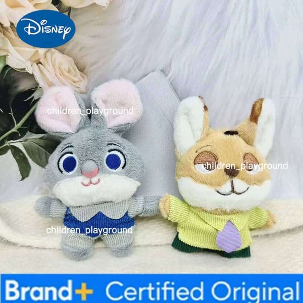 Disney Cute Zootopia Plush Toy Keychain Judy Hopps Nick Wilde Animal Doll Backpack Charm Accessories for Kids Gifts H260110