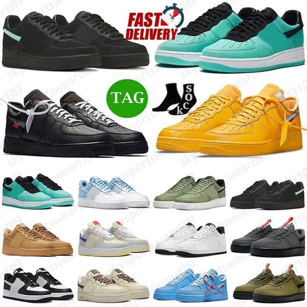 Running Shoes Designer One 07 Classic 1 Triple Black White Ts Cactus Jacks Orange Skeleton Plant Flea Market Cpfm Leather Sneakers Men Shadow Size 13 L10