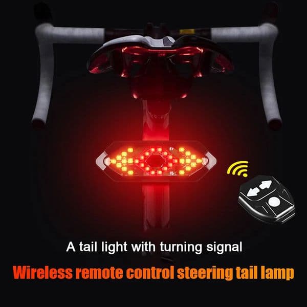 Turn Signals Bicycle Tail Light Wireless Remote Control USB Bike Rear Light MTB Road Taillight with Bike Horn Bike Accessories 260109