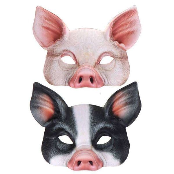 1pc Ball Pig Half Face Party Mask for Halloween Festival Stage Performance 26H0110