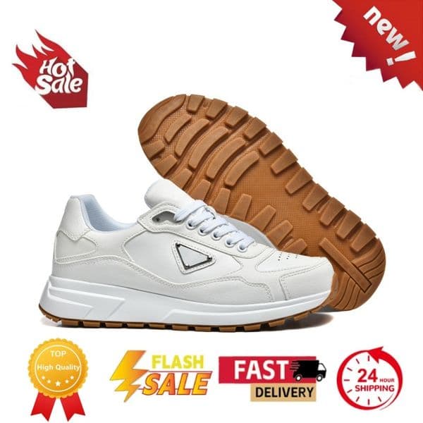 Designer casual Mens womens classic Sneakers bright leather nylon outdoor trainers White black green yellow fashion Sports Trainer running shoes