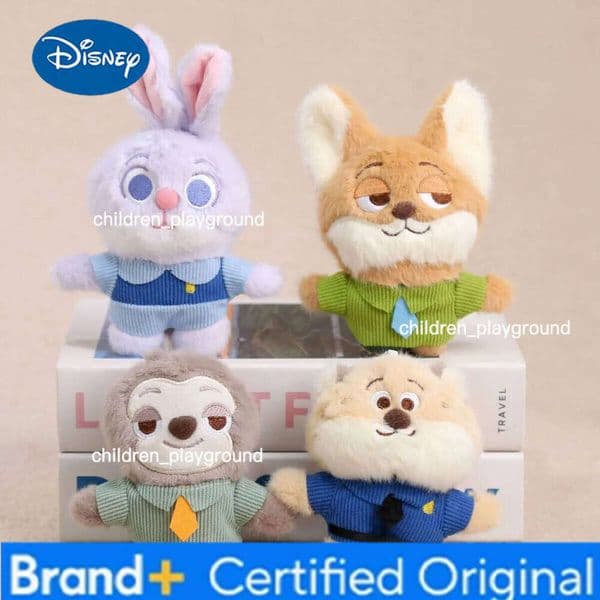 Disney 13cm Zootopia Mini Stuffed Animal Plush Keychain Pendant Toy Judy Hopps Rabbit Nick Wilde Fox Doll Girl Gift Children H2601101
