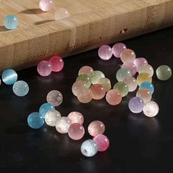 20-750Pcs Cats Eye Glass Beads for Jewelry Making Handmade DIY Beading Loose Beads Bracelet Necklace Phone Chain Accessories 260109