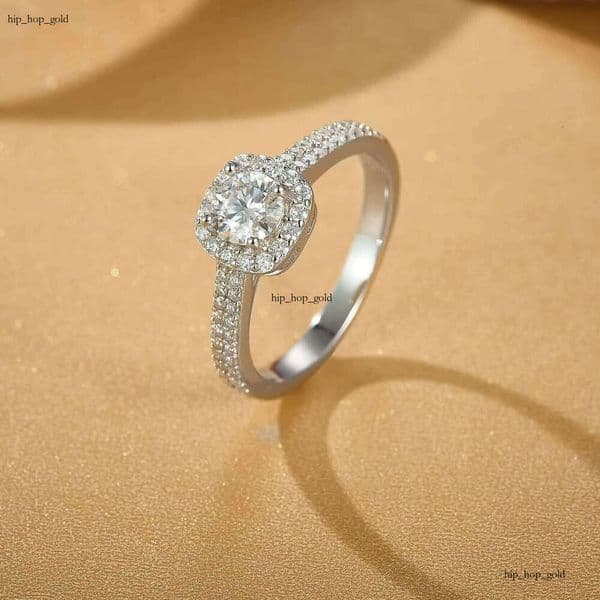 S925 Sterling Silver Lab Grown VVS1 Diamond Finger Boutique Jewelry Women's Ring