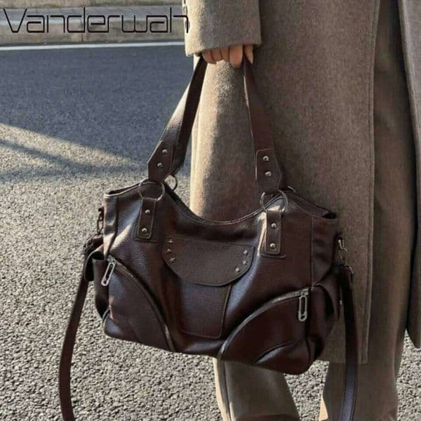 Luxury Business Commuting Large Capacity Tote Hand Soft Pu Leather Shoulder Bags For Women Zipper Women S Handbags Quality QIBALIANGPIN