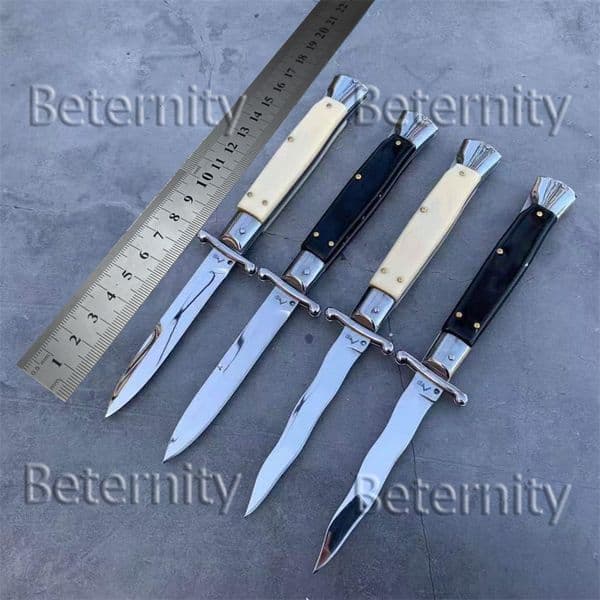 Italian Style Mirror Tactical Folding Knife EDC Hunting Knives 440C Blade Acrylic Handle Portable Outdoor Camping Survival Tools BM 535 565 3300 15006 knives