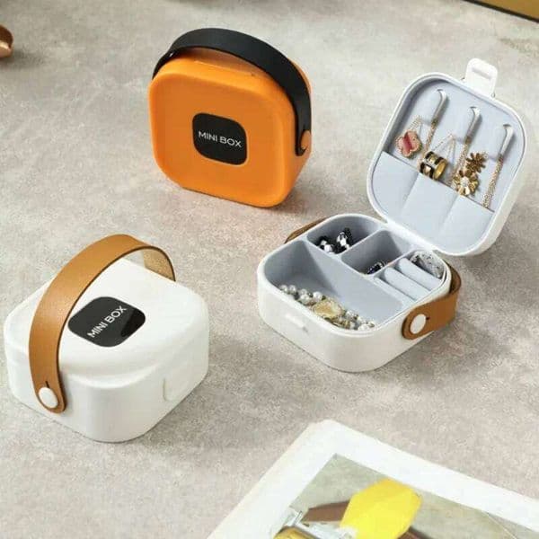 Portable Mini Box Children Multifunctional Storage for Necklaces Earrings Rings Bracelets Gift Jewelry Organizer 26Y0112