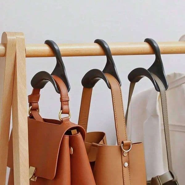 5pcs/set Arch Coat Rack Hook Bag Holder PP Material for Home Closet Storage Hat Scarf Shawl Purse Handbag Organizer 26H0111