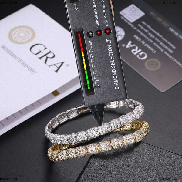 New Arrival Fashion Design 925 Silver IGI VVS Silicon Stone VVS Moissanite Iced Wholesale Tennis Chain Bracelet Boutique Jewelry
