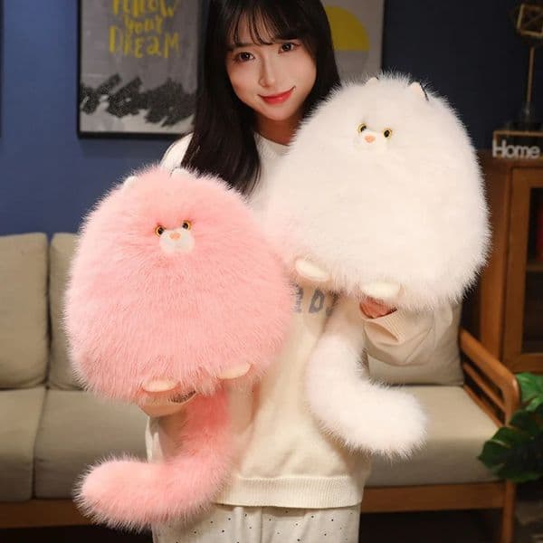 Fluffy Cat Plush Toys Cat Stuffed Dolls Soft Pillow Stuffed Animal Peluches Dolls Toys Christmas Gifts 260108