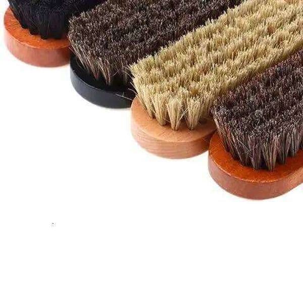 Handle Details Polishing Horse Hair Wood Leather Care And Cleaning Shoe Brush 26Y0111