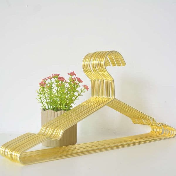 Metal Golden Iron Clothes Hanger, Bedroom Clothing Store Wardrobe Home Clothes Rack For Hanging Clothes L260528