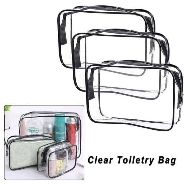Portable Cosmetic Storage Transparent Waterproof Travel Wash Bathroom Bag Organizer 26Y0112