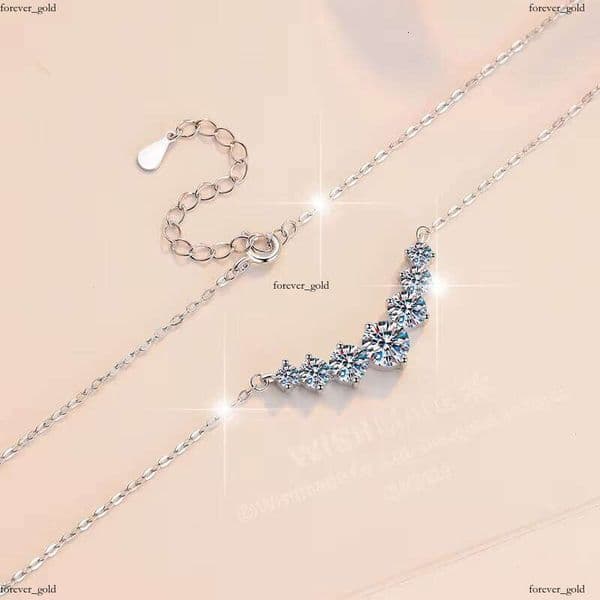IGI Luxurious 100% Pure Sier Jewelry 1.7/2.8/5 CT VVs1 Sandstone Necklace Pendant Chain for Women