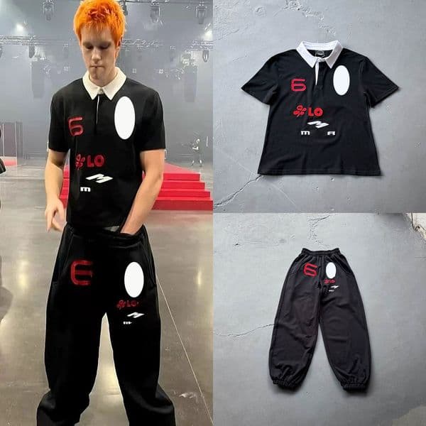Designer Men's T Shirt Embroidery Slim Polo Shirt Baggy Sweatpants Vintage Hip Hop Short Sleeve T Shirts Cotton Trousers Men StreetWear