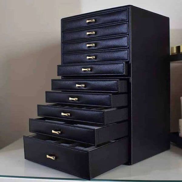 Luxury Ring Bracelet Storage Necklace Accessories Jewelry Box Divided Compartment Organizer Boxes 26Y0112