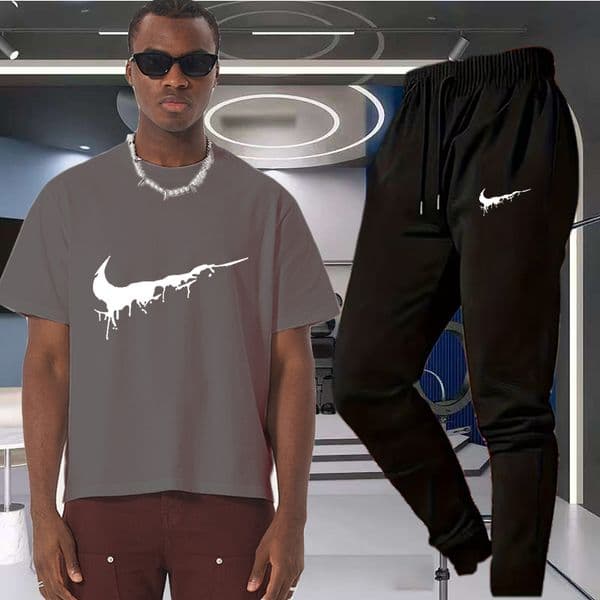 Designer Brands Men's Tracksuits Sport Set Summer Sportswear Clothing Breathable T-Shirt Pants Beach Pants Sweatsuit Running Jogging Suit