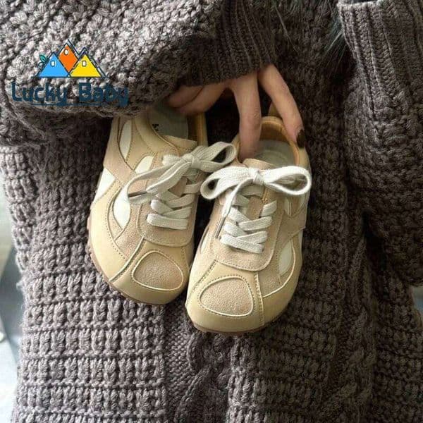 Children Genuine Leather Gump Girl 2025 Spring New Retro Lace-up Sneakers Female Casual Non-slip Boy Shoes C260112