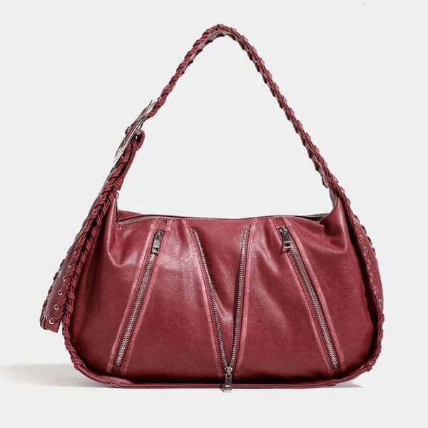 Vintage Weave Underarm Bags For Women Luxury Handbag Purse New In PU Large Capacity Wide Shoulder Straps Crossbody Liksusie