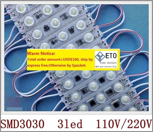 220V / 110V LED Light Module For Sign Letter 1.8W 220lm SMD 3030 3 Led IP65 63mm*13mm Ultrasonic Seal Super Bright No Need Of Transformer LL