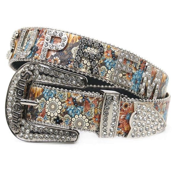 designer beltTrendy Printed Rhinestone Women Fashion Punk Personality Simple Letter Decorative Belt for Men Factory Direct Sale