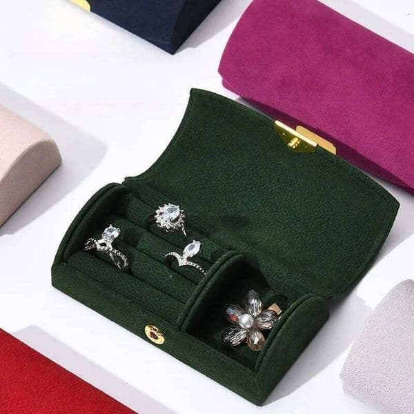 Small Rings Earrings Travel Mini Organizer Portable Storage Holder Jewelry Box for Women 26L0112