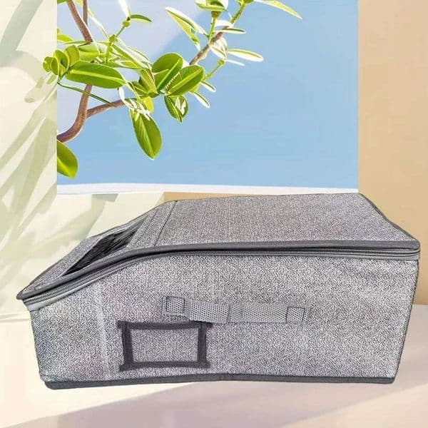 Foldable Fabric Storage Box,Large Capacity,Dust-proof Zipper.Ideal hats,clothes, toys.Stackable Organizer for Closet & Home. 26H0111
