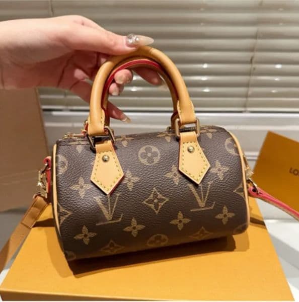 top Shoulder Bags Top Designer Mini Nano Shoulder Bag Women Leather Denim Crossbody Luxury Brands Tote louisities vittonn bag viitton Purse Brown Flower Handbag