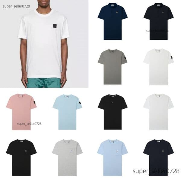 Stone T Shirt Top Quality Designer Luxury Mens Pull Stone T-Shirts Classic Short Sleeved Summer Cotton Embroidery Luxury Shirt Topstoney Polo Shirt High Street Tee