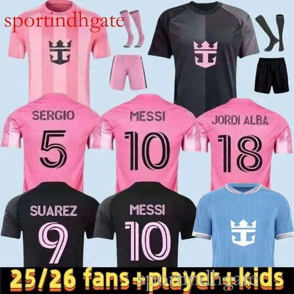 2024 2025 2026 Inters Soccer Jerseys MIAMI CF MESSIS SUAREZ BECKHAM JORDI ALBA MARTINEZ 26 men kids Kit Miamis Football shirts Player Fans version uniform top quality