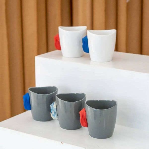 New Creative Rock Climbing Handle Ceramic High Value Contrast Gift Water Cup Finger Power Home Office Mug 26Y0112