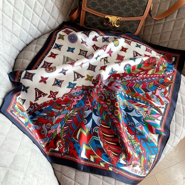 53Cm Designer scarf printed silk neck small square scarf 100 mulberry silk scarf versatile new silk scarf