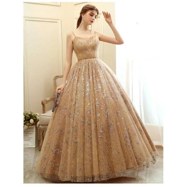 Bestseller 2026 New Women's Summer Luxury Strap Glitter Evening Dress Fashionable Look Thin Middle Waist Long Style Big Pendant Puff Skirt ddmytues