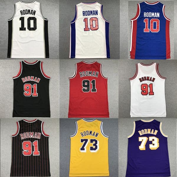 Stitched Dennis Rodman Retro Basketball Jerseys Classics Vintage Jersey Men
