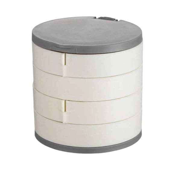 Rotating Multi-layer Plastic Dust-proof Desktop Storage Accessories Box Jewelry Organizer Case 26Y0112