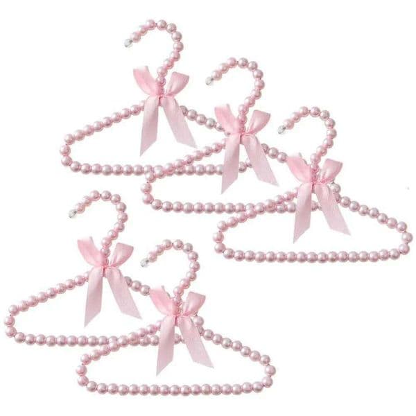 5 Pcs Pearl Design Baby Clothing Hangers Toddler Kids Pet Clothes Anti Slip Shoulder Protection Nursery Closet ganizer Wardrobe 26H0111