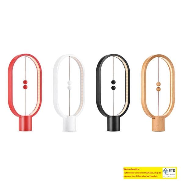 Newest Heng LED Balance Lamp Night Light USB Powered Home Decor Bedroom Office Night Lamp Novel Light Christmas Gift Light LL