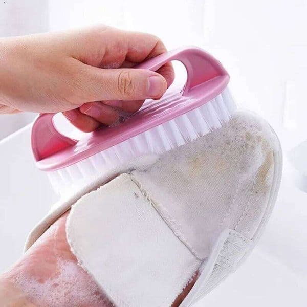 Multifunctional handheld cleaning shoe brush laundry and bathroom durable plastic manual power-free mode 26Y0112
