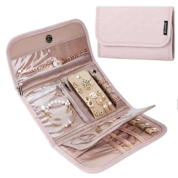 Foldable Travel Case Organizer Folding Storage Roll For Earrings Necklaces Rings Bracelets Portable Jewelry Bags 26Y0112
