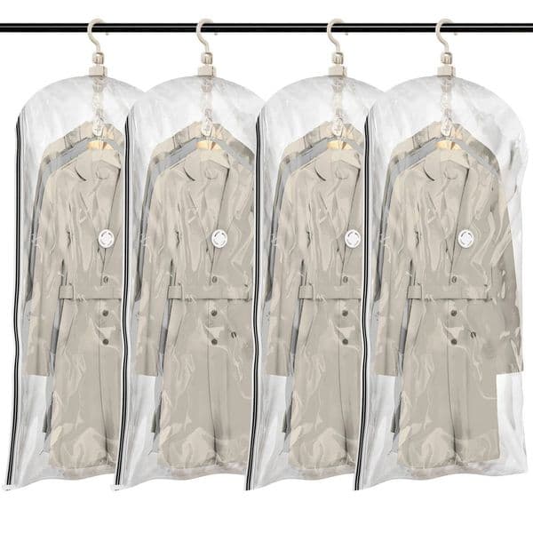 Bestseller TAILI Hanging Storage Clothes 4pcs Coat for Suits, Jackets, Dresses, Closet Space Saver Vacuum Bags ddmytues