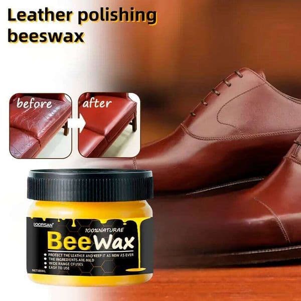 80g shoe polish care set, artificial beeswax oil, universal colors - quick polishing and deep nourishment 26H0111
