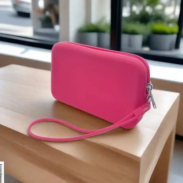 Bestseller Solid Color Cosmetic Portable Rectangle Silicone High Capacity Coin Purse Headphone Small Item Bag Stationery Bags Women ddmybear