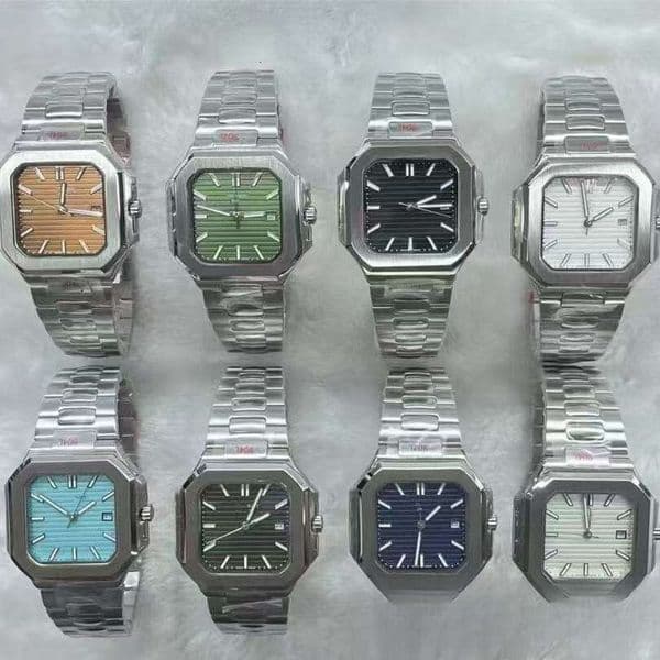 pattek phillippe watch Square Watch Men's Watch Mechanical Watch Automatic fine steel 904 Grenade Calendar Men's Watch