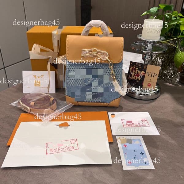 Full VIP Packaging Exclusive Inner Label Not For Sale New Style Denim Leather Bag
