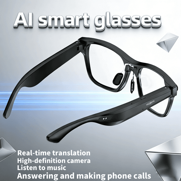 The latest AI smart glasses for 2026, compatible with multilingual communication, real-time translation, high-definition video and audio recording.