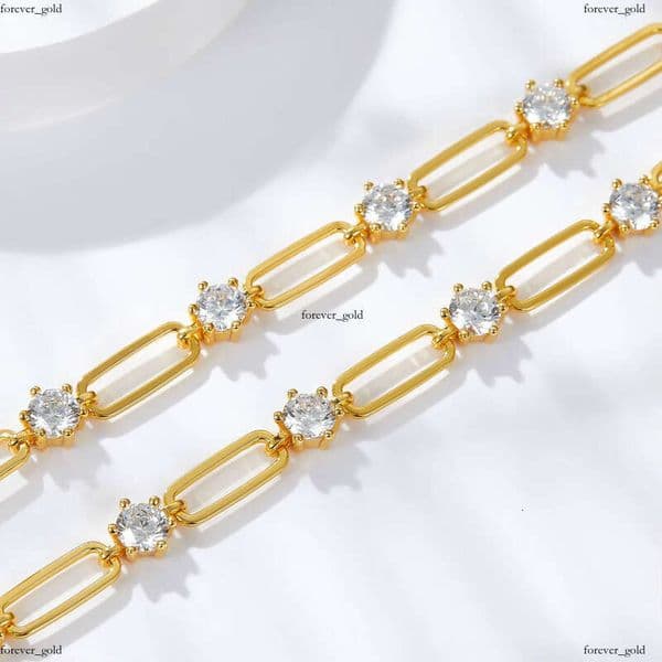 Ruiguan Women's Necklace Pure Sier Gold and IGI Rhodium Plated Chain Fashion Jewelry